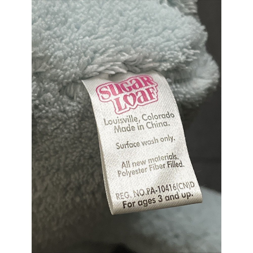 Sugar Loaf Light Blue Frog Plush With Pink Bow Stuffed Animal Lovey Toy - Picture 8 of 10